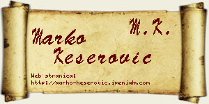 Marko Keserović vizit kartica